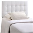 Modern Vinyl Twin Tufted Panel Headboard in White