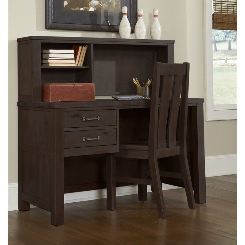 Rosebery Kids Desk With Hutch In Espresso