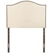 Upholstered Twin Panel Headboard in Ivory