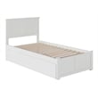 Rosebery Kids Madison Twin Wood Platform Bed and Twin Trundle in White