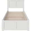 Rosebery Kids Madison Twin Wood Platform Bed and Twin Trundle in White
