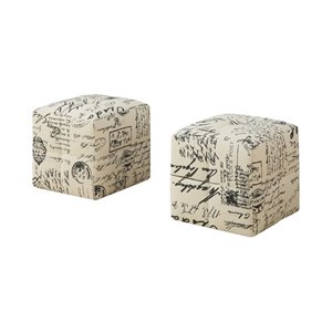 rosebery kids cube ottoman in vintage french (set of 2)