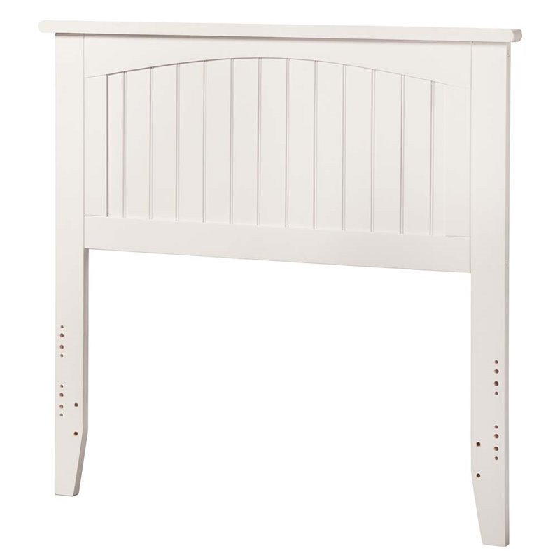 Rosebery Kids Solid Hardwood White Twin Panel Headboard Cottage Style 41.375