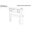 Twin Bookcase Headboard in White