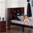 Modern Solid Hardwood Twin Bookcase Headboard in Walnut