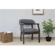 Linen Fabric Upholstered Accent Chair in Slate Gray
