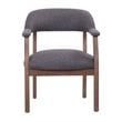 Linen Fabric Upholstered Accent Chair in Slate Gray