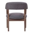 Linen Fabric Upholstered Accent Chair in Slate Gray