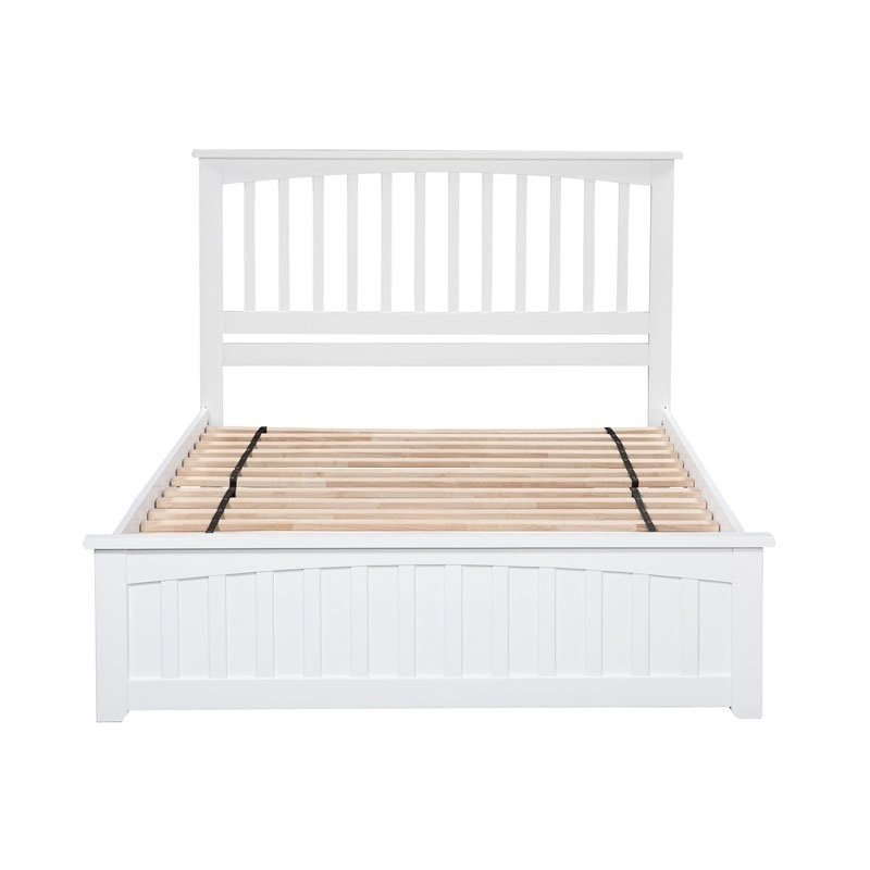Queen Storage Platform Bed in White