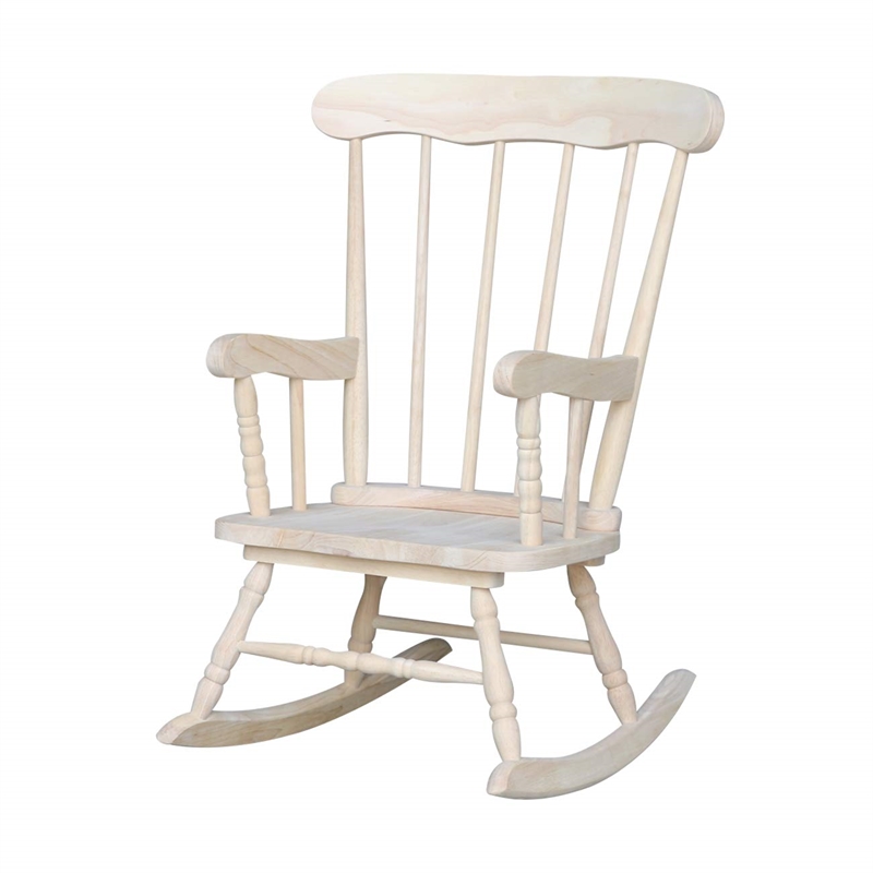 Rosebery Kids Traditional Solid Hardwood Rocking Chair in Natural
