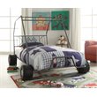 Rosebery Kids Modern Metal Tube Twin Bed with Slat in Black