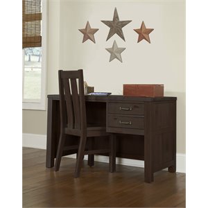 rosebery kids 2 drawer writing desk with chair in espresso