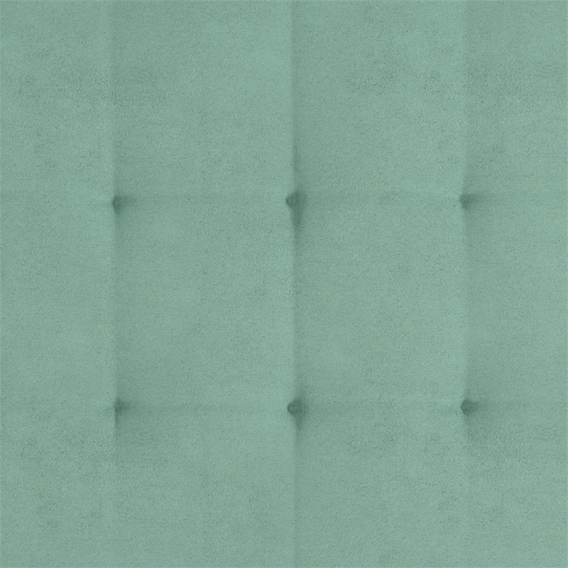 Tufted Sleeper Sofa in Teal and Chrome