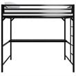 Rosebery Kids Full Metal Loft Bed with Desk in Black