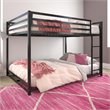 Rosebery Kids Full Over Full Metal Bunk Bed in Black