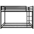 Rosebery Kids Full Over Full Metal Bunk Bed in Black