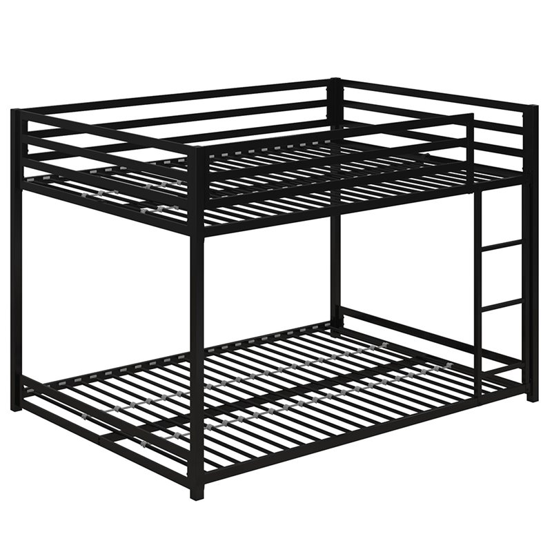 Rosebery Kids Full Over Full Metal Bunk Bed in Black