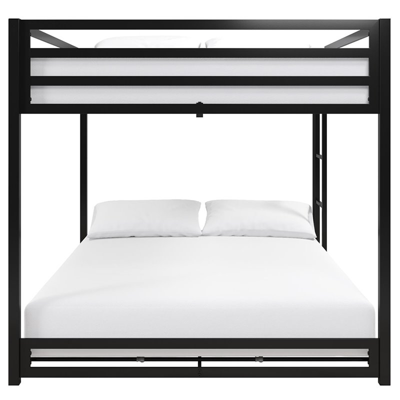 Rosebery Kids Full Over Full Metal Bunk Bed in Black