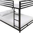 Rosebery Kids Full Over Full Metal Bunk Bed in Black