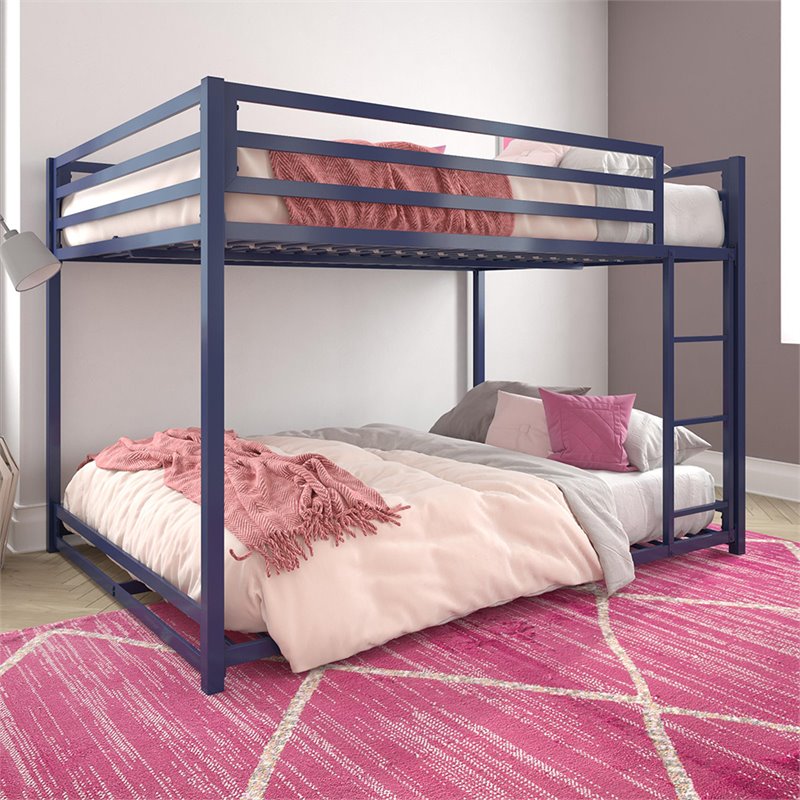 Rosebery Kids Full Over Full Metal Bunk Bed in Blue