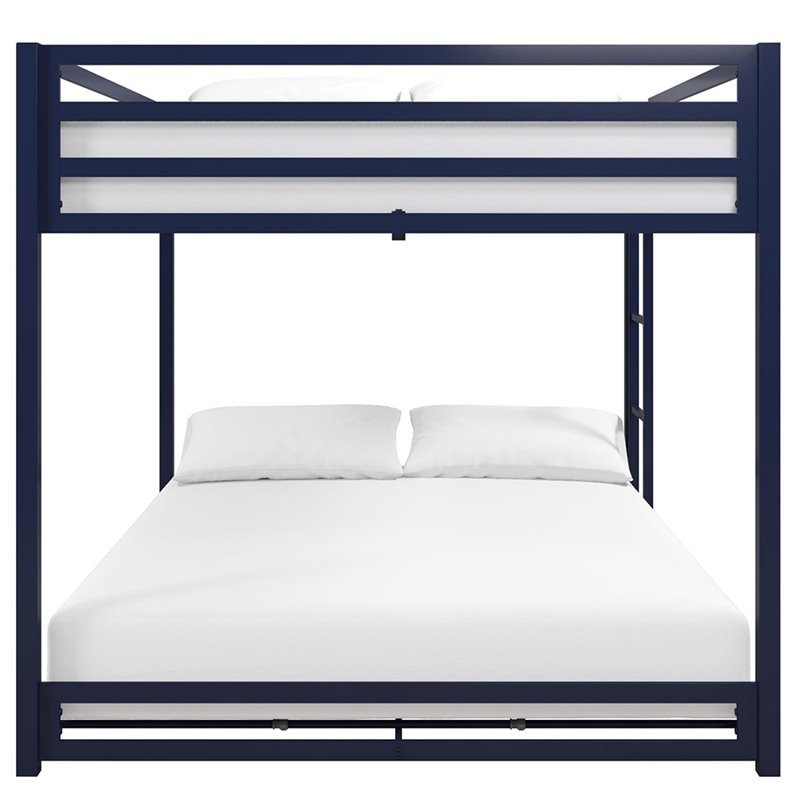 Rosebery Kids Full Over Full Metal Bunk Bed in Blue