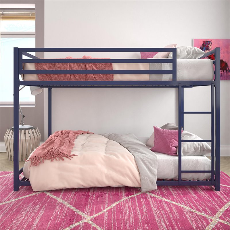 Rosebery Kids Full Over Full Metal Bunk Bed in Blue