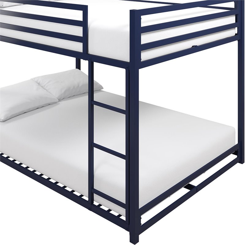 Rosebery Kids Full Over Full Metal Bunk Bed in Blue