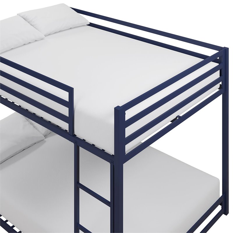 Rosebery Kids Full Over Full Metal Bunk Bed in Blue