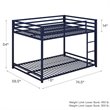 Rosebery Kids Full Over Full Metal Bunk Bed in Blue