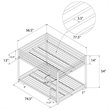 Rosebery Kids Full Over Full Metal Bunk Bed in Blue