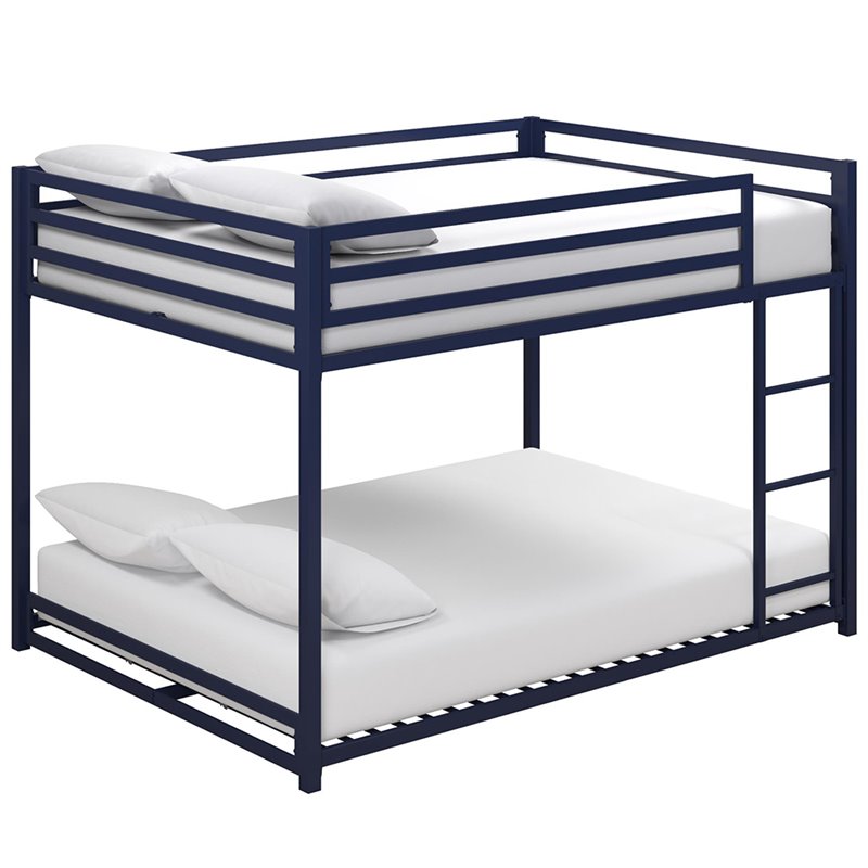 Rosebery Kids Full Over Full Metal Bunk Bed in Blue
