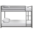 Roseberry Kids Modern Metal Full Over Full Bunk Bed in Silver