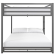 Roseberry Kids Modern Metal Full Over Full Bunk Bed in Silver