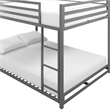 Roseberry Kids Modern Metal Full Over Full Bunk Bed in Silver