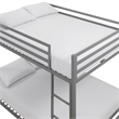 Roseberry Kids Modern Metal Full Over Full Bunk Bed in Silver