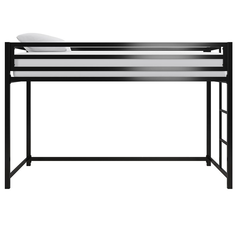 Rosebery Kids Twin Metal Junior Loft Bed in Black