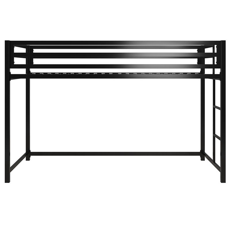 Rosebery Kids Twin Metal Junior Loft Bed in Black