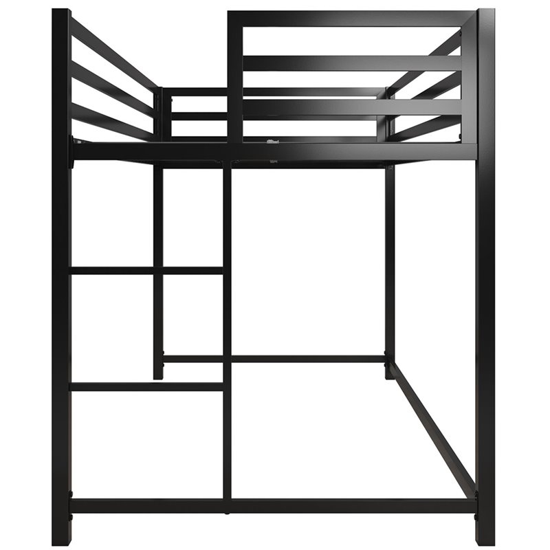 Rosebery Kids Twin Metal Junior Loft Bed in Black