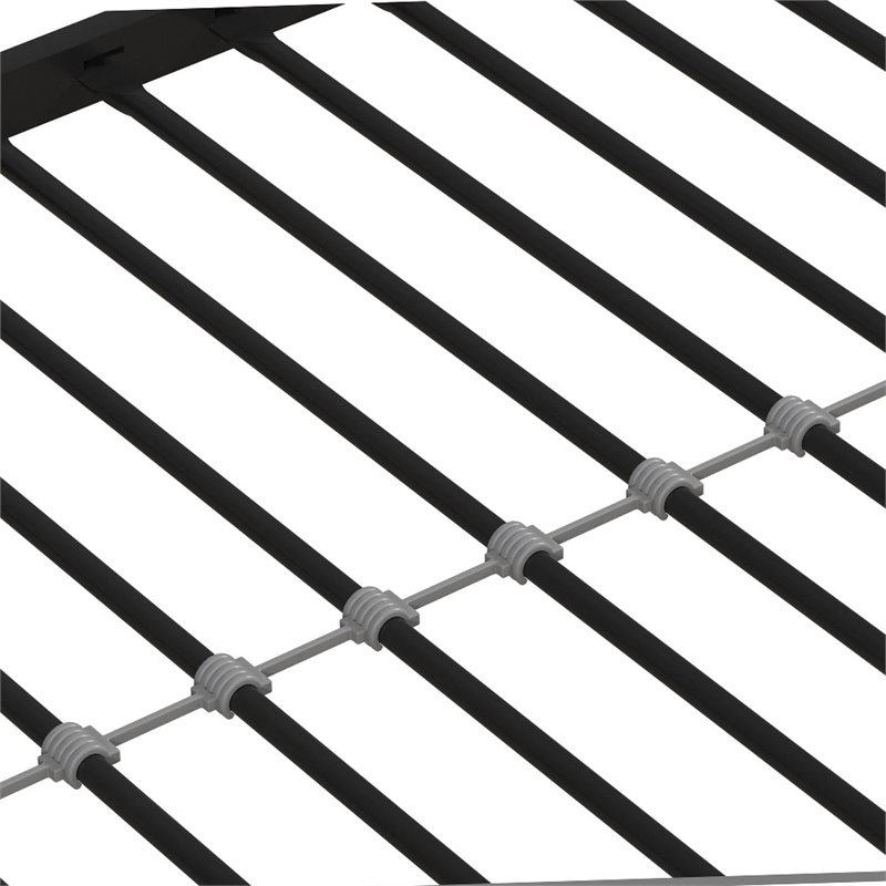 Rosebery Kids Twin Metal Junior Loft Bed in Black