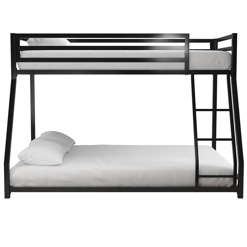 Rosebery Kids Twin Over Full Metal Bunk Bed in Black