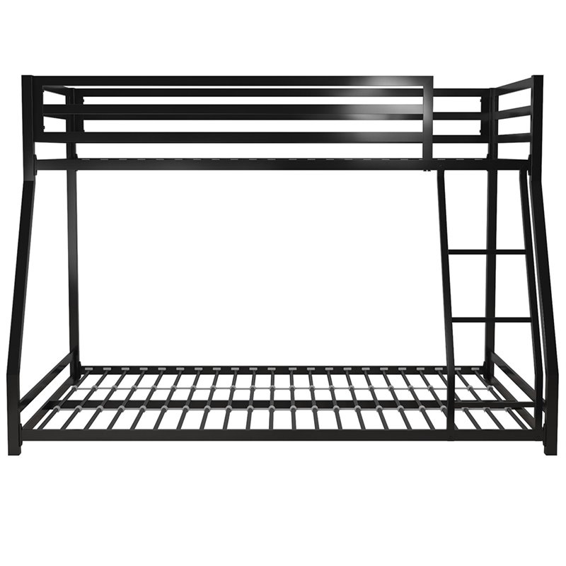 Rosebery Kids Twin Over Full Metal Bunk Bed in Black