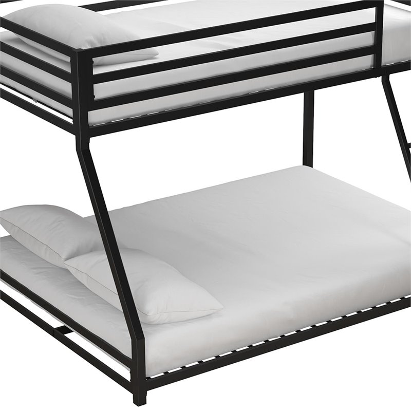 Rosebery Kids Twin Over Full Metal Bunk Bed in Black