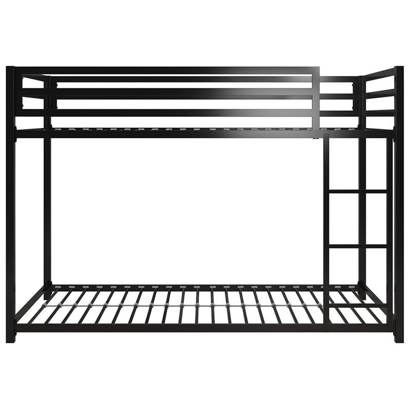 Rosebery Kids Twin Over Twin Metal Bunk Bed in Black