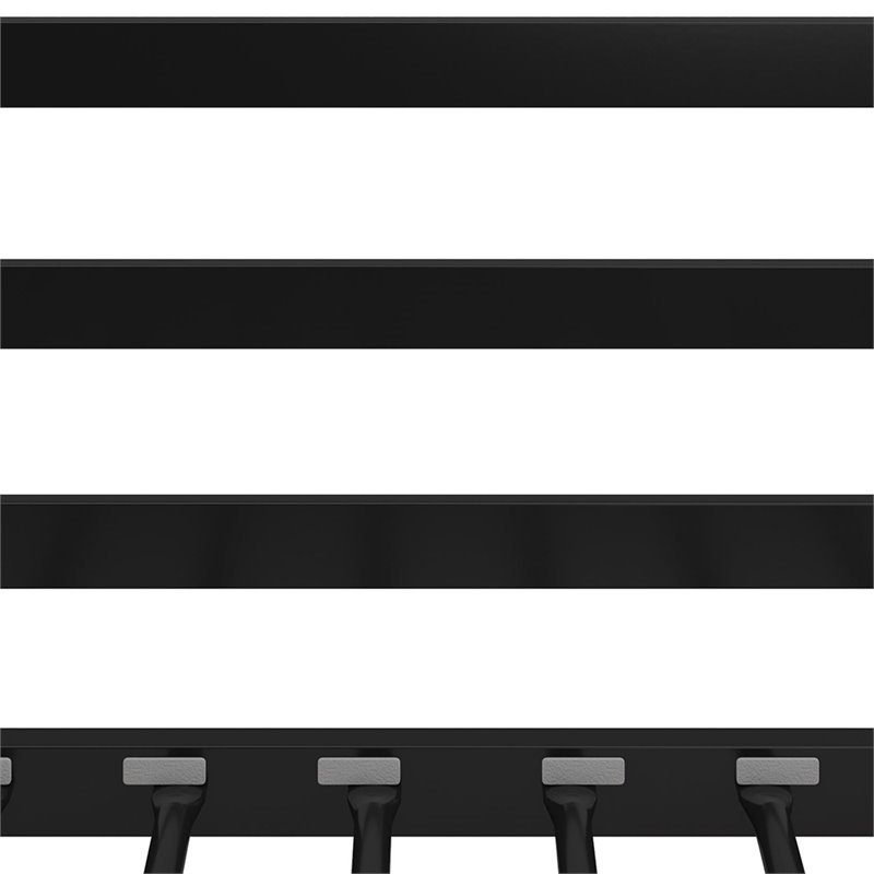 Rosebery Kids Twin Over Twin Metal Bunk Bed in Black