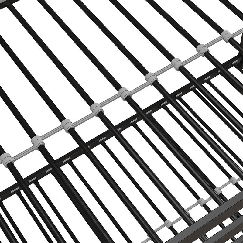 Rosebery Kids Twin Over Twin Metal Bunk Bed in Black
