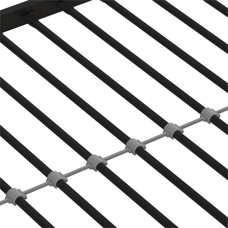 Rosebery Kids Twin Over Twin Metal Bunk Bed in Black