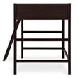 Rosebery Kids Traditional Wood 5-Step Ladder Full Loft Bed in Espresso