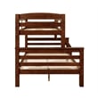 Rosebery Kids Wood Twin over Full Bunk Bed with Attached Ladder in Brown