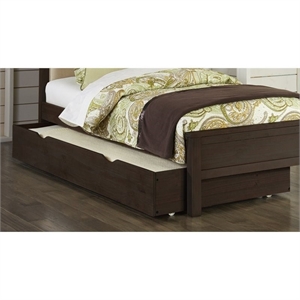 rosebery kids full slat bed with trundle in espresso