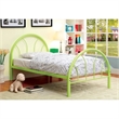 Rosebery Kids Contemporary Steel Metal Arc Design Platform Full Bed in Green